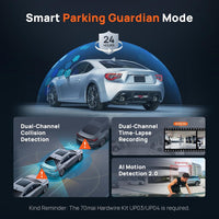 70mai Dual Dash Cam Front and Rear 4K X800 128G | كاميرا سيارة 70mai أمامية وخلفية 4K X800 128 جيجا