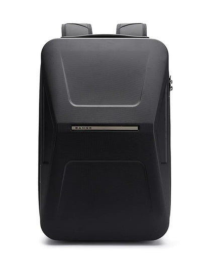 حقيبة ظهر بانجي بغطاء صلب مقاومة للماء وضد السرقة مع منفذ يو اس بي وقفل TSA - اسود | BANGE Hard Shell Backpack with USB Charging, TSA Lock, and Waterproof Design – Black