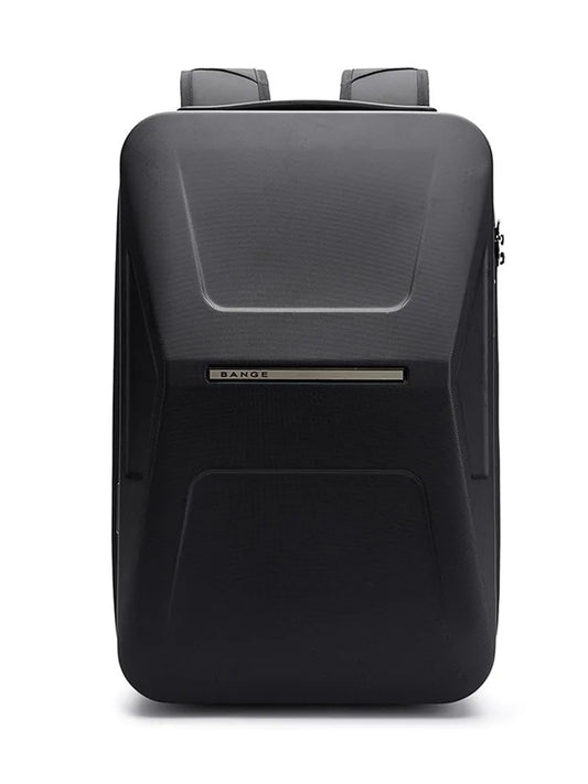 حقيبة ظهر بانجي بغطاء صلب مقاومة للماء وضد السرقة مع منفذ يو اس بي وقفل TSA - اسود | BANGE Hard Shell Backpack with USB Charging, TSA Lock, and Waterproof Design – Black