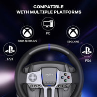 عجلة قيادة PXN V9 GEN2 - Racing Wheel with Pedals - RGB - Black