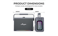 Lenyes Titan 2 سبيكر بلوتوث | 200W | مايكروفونات لاسلكية | إضاءة RGB | مقاوم للماء IPX6 | بطارية 20000mAh