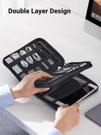 حقيبة UGREEN لتنظيم الكابلات والإلكترونيات للسفر | UGREEN Electronic Organizer Travel Cable Storage Bag