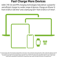 شاحن حائط بيلكين GaN بمنفذي تايب سي وبقدرة شحن 65 واط | Belkin 65W Dual USB Type C Wall Charger Fast Charging Power Delivery 3.0 with GaN Technology