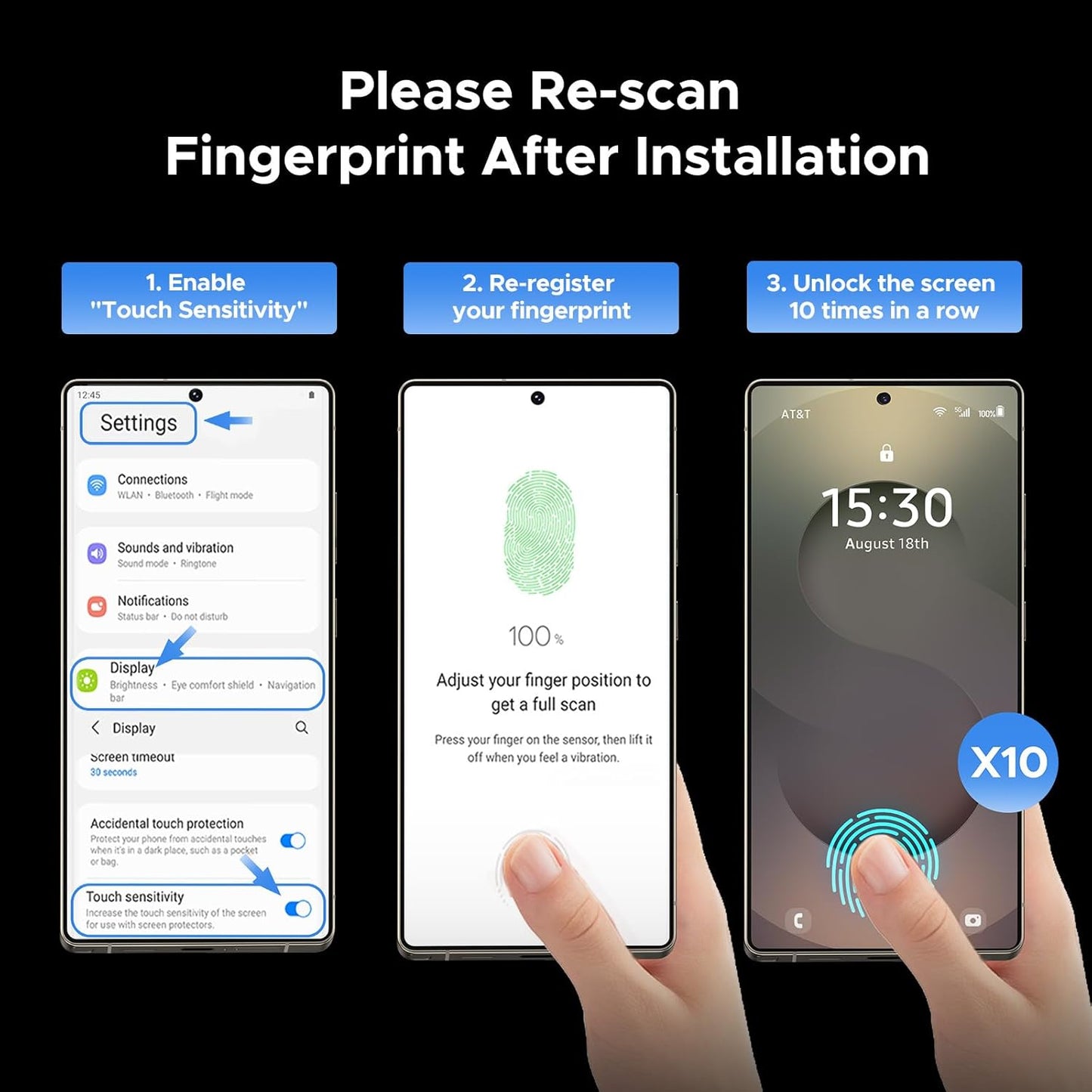 UGREEN HD Screen Protector with Installation Frame for Samsung Galaxy S25 2-Pack | حماية شاشة UGREEN لسامسونج جالاكسي S25 عبوتين