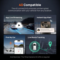70mai Dual Dash Cam Front and Rear 4K X800 128G | كاميرا سيارة 70mai أمامية وخلفية 4K X800 128 جيجا