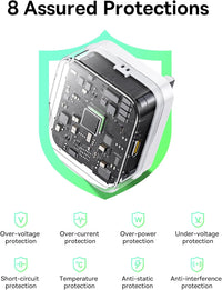Baseus Palm Charger 1C 20W UK White with Cable C→iP 20W 1m - شاحن بيسوس بالم 20 واط أبيض مع كابل