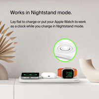 شاحن لاسلكي بيلكن 3 في 1 ماغسيف بقدرة شحن سريع 15 واط | Belkin MagSafe Charger 3 in 1 Wireless Charging Station