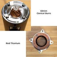DF Grinder DC63 RED Ti - 3