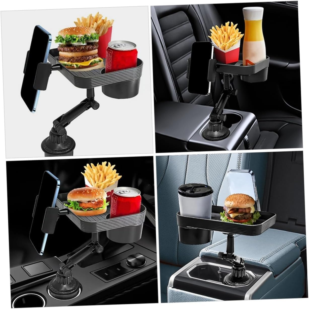 DENX 3-in-1 Car Cup Holder Food Tray Phone Mount DX1285 | حامل أكواب 3 في 1 للسيارة دينكس