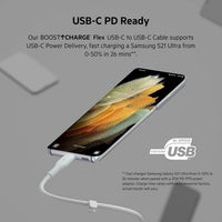 كيبل بيلكن سيليكون تايب سي الى تايب سي بطول 1 متر | Belkin USB-C to USB-C Silicone Cable 1M