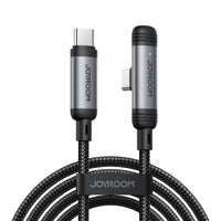 كيبل جويرووم انجوي X سيريس 90 درجة يو اس بي سي الى يو اس بي سي بقدرة شحن 60 واط وطول 1.2 متر | JOYROOM EnjoyX Series 90° Fast Charging Data Cable Type-C to Type-C 60W 1.2M