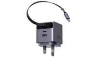 شاحن UGREEN 45W GaN مع كيبل قابل للسحب | UGREEN 45W GaN Fast Charger with Retractable Cable