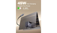 شاحن UGREEN 45W GaN مع كيبل قابل للسحب | UGREEN 45W GaN Fast Charger with Retractable Cable