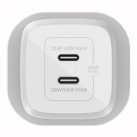 Şarjêra Dîwêr a Belkin BoostCharge Pro Dual USB-C GaN bi PPS 45W