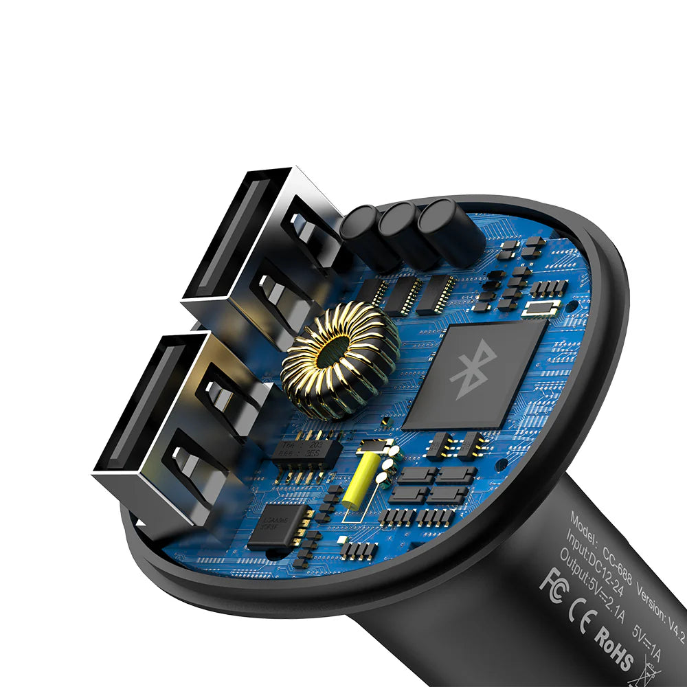 Şarjêra Otomobîlê ya Mcdodo Bluetooth 5.1 FM Dual USB