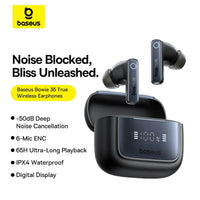 Baseus Bowie 35 TWS Earphones Black - سماعات بيسوس بوي 35 لاسلكية سوداء