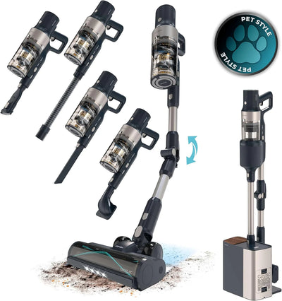 مكنسة لاسلكية Cecotec Conga Rockstar 5500 بقوة شفط 220AW مع محطة تفريغ تلقائي | Cecotec Conga Rockstar 5500 Wireless Vacuum Cleaner 220AW with Self-Emptying Station
