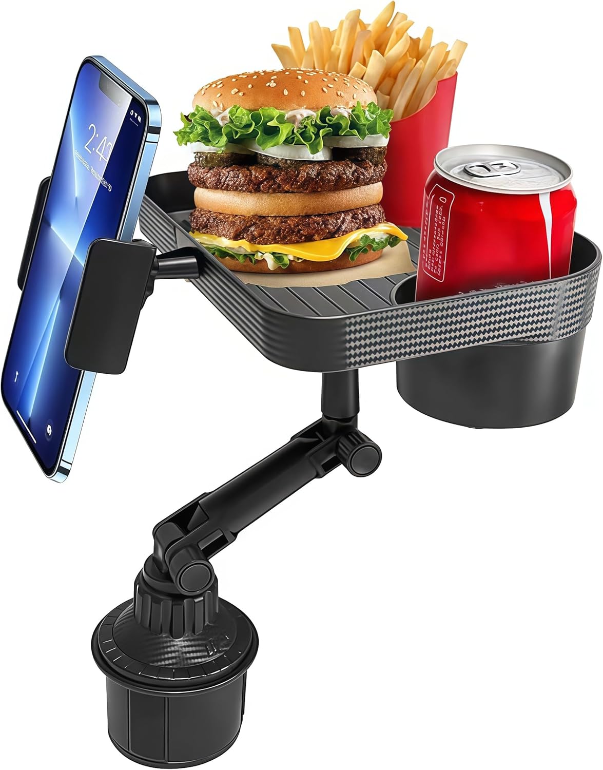 DENX 3-in-1 Car Cup Holder Food Tray Phone Mount DX1285 | حامل أكواب 3 في 1 للسيارة دينكس