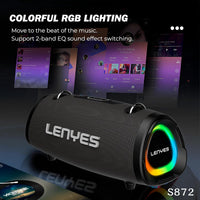 Lenyes S872 مكبر صوت محمول 80W | مقاوم للماء IPX6 | بلوتوث | Portable Bluetooth Speaker 80W Waterproof