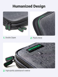حقيبة UGREEN لتنظيم الكابلات والإلكترونيات للسفر | UGREEN Electronic Organizer Travel Cable Storage Bag