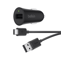 Şarjêra Otomobîlê ya Belkin Quick Charge 3.0 bi Kabloya USB-A berbi USB-C (USB Type-C)