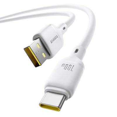 Baseus Silky Cable USB to Type-C 100W 1m White | كابل بيسوس سيلكي يو اس بي تايب سي 100 واط 1 متر أبيض
