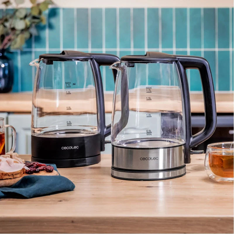 غلاية ماء كهربائية سيكوتيك ThermoSense 340 Clear بسعة 1.7 لتر وتصميم شفاف | Cecotec ThermoSense 340 Clear Electric Kettle 1.7L