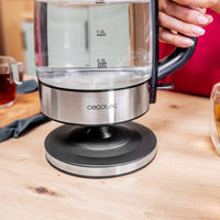 غلاية ماء كهربائية سيكوتيك ThermoSense 340 Clear بسعة 1.7 لتر وتصميم شفاف | Cecotec ThermoSense 340 Clear Electric Kettle 1.7L