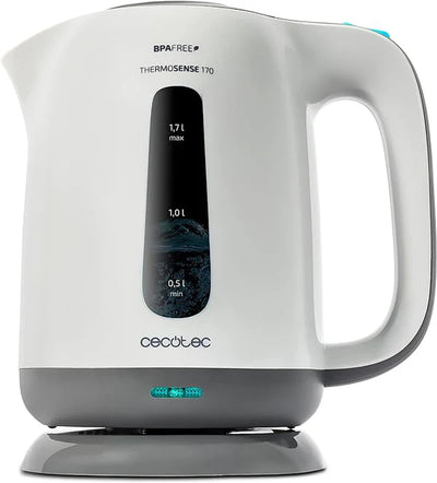 غلاية ماء كهربائية سيكوتيك ThermoSense 170 بسعة 1.7 لتر وغلي سريع | Cecotec ThermoSense 170 Electric Kettle 1.7L Fast Boil