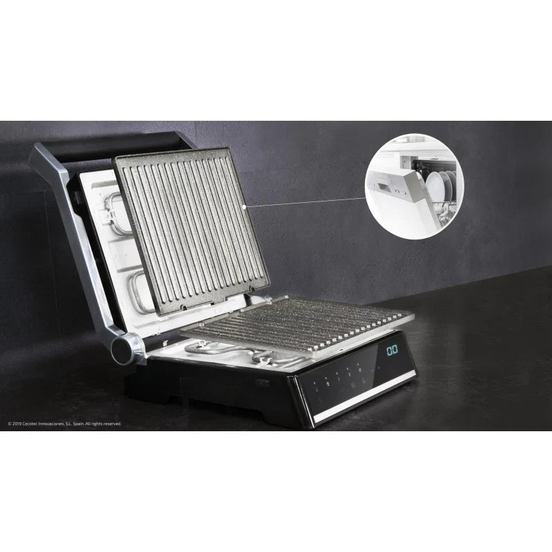 شواية كهربائية Cecotec Rock’NGrill Smart بقوة 2000 واط للشواء السريع والصحي | Cecotec Rock’NGrill Smart 2000W Electric Grill