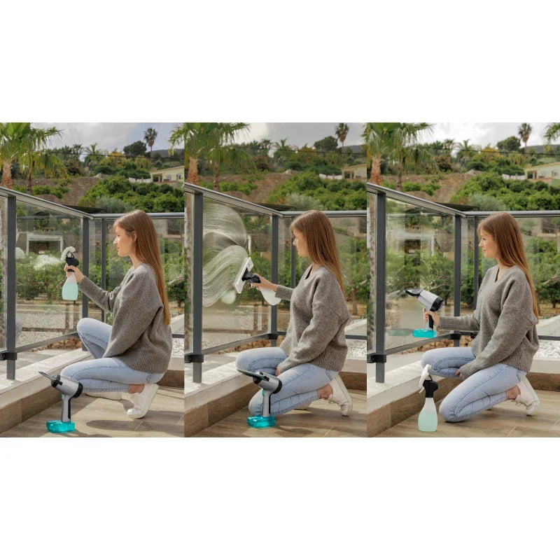 مكنسة تنظيف الزجاج والنوافذ Cecotec Conga Rockstar 3700 Glass لاسلكية 3 في 1 | Cecotec Conga Rockstar 3700 Glass Cordless 3-in-1 Window Vacuum Cleaner
