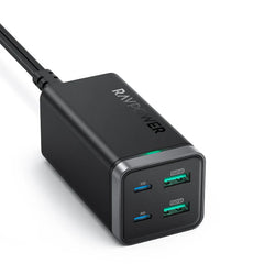 شاحن راف باور بمنفذين تايب سي ومنفذين يو اس بي اي وبقدرة شحن 65 واط | RAVPower 65W 4 Port GaN Tech USB C Desktop Charger