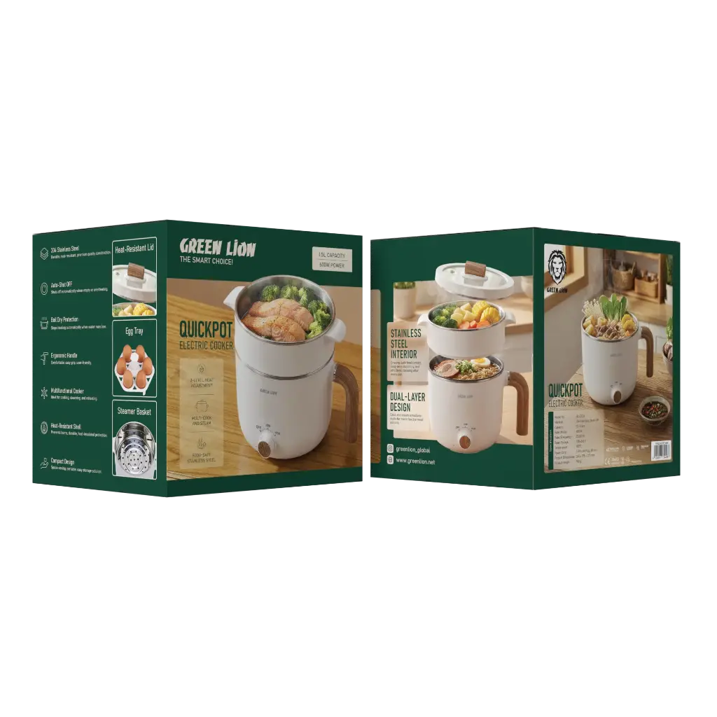Green Lion Quickpot Electric Cooker White GNQCKPTECWH - Mockup