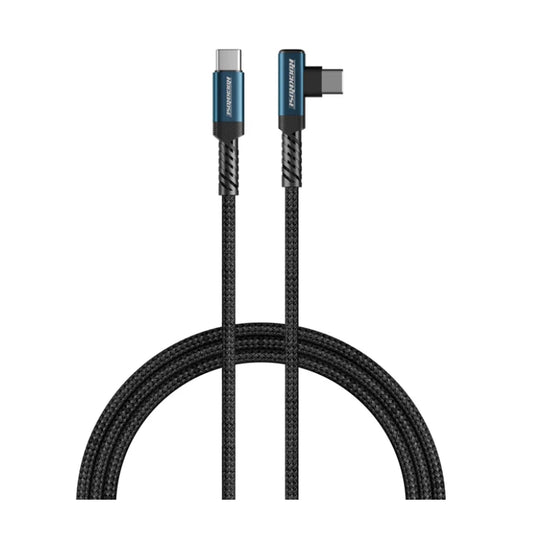 كيبل روك روز OneLink Pro Max تايب سي الى تايب سي بقدرة شحن 240 واط وطول 1 متر | RockRose OneLink Pro Max 240W USB-C to USB-C Right Angle Cable 1m