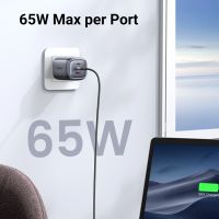 شاحن Ugreen 65W بثلاث منافذ | Ugreen USB-A+2*USB-C 65W GaN Tech Fast Charger