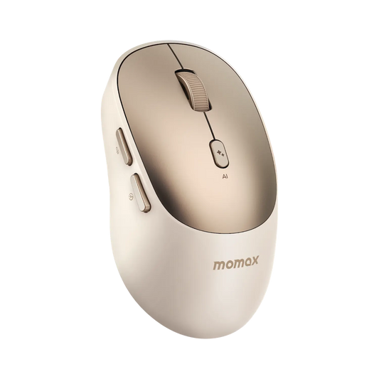 Momax 1-Folio MS02L2 AI Wireless Mouse Desert Titanium - Front