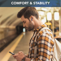 Cellularline CRYSTAL TWS Bluetooth 5.0 Wireless In-Ear Earphones with Charging Case Environment Noise Cancelling - كريستال سماعات أذن بلوتوث مزودة بتقنية إلغاء الضوضاء البيئية من سليولارلاين