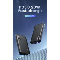 UGREEN 10000mAh Two-way Fast Charging Power Bank Black - باور بانك يوجرين 10000 شحن سريع ثنائي الاتجاه أسود