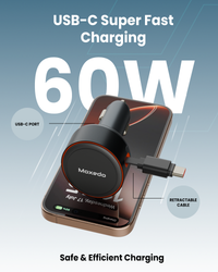 Moxedo 60W Retractable USB-C Car Charger - Detail