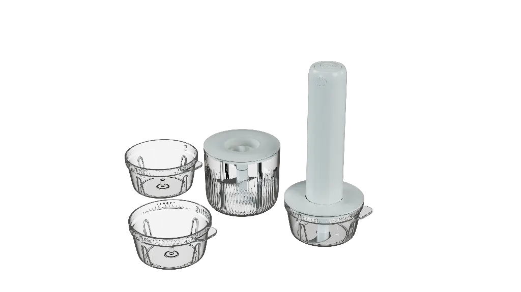 Green Lion Handy Stick Chopper and Grinder Set 30W White GNHANCHPRWH - Detail 2