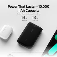 Bankeya Hêzê ya Belkin 10K bi Kabloya USB-C ya Yekbûyî - Bankeya Hêzê ya 10,000 mAh bi Kabloya Type-C