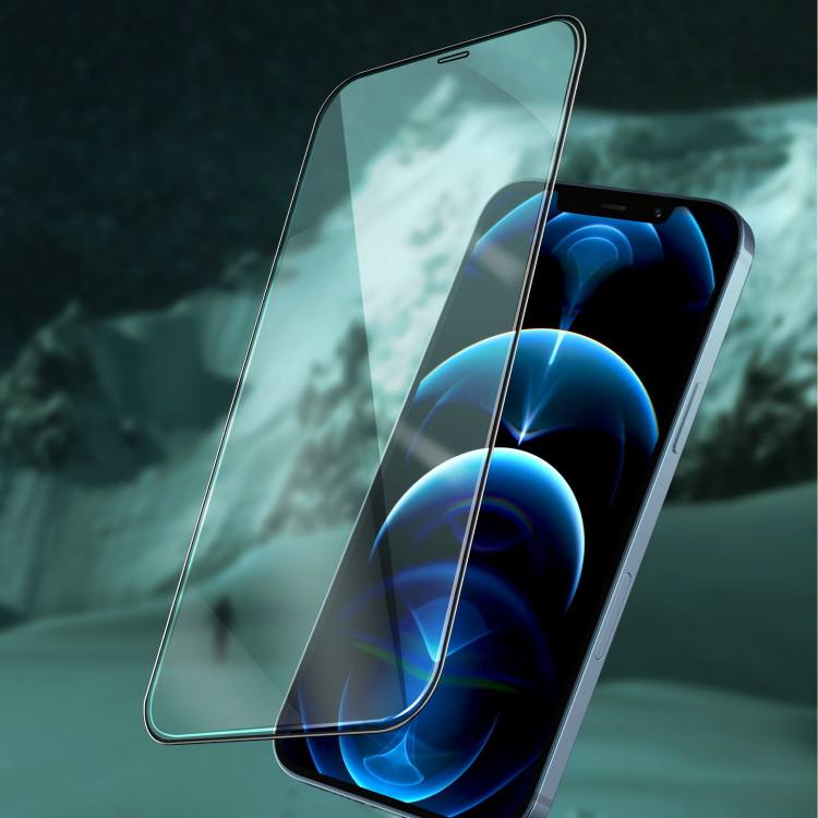 Green Lion 9H Steve Glass Strong Full Screen Protector for iPhone 12 / 12 Pro 6.1" | واقي شاشة جرين ليون الزجاجي الكامل