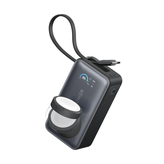 باور بانك أنكر ماج جو بسعة 10,000 مللي امبير للايفون + ساعة ابل | Anker MagGo 10,000mAh Power Bank for Apple Watch + iPhone