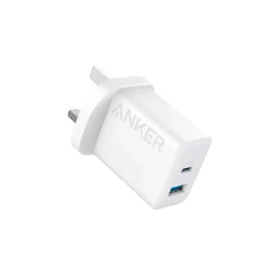 شاحن انكر 312 بمنفذي يو اس بي اي و يو اس بي سي وبقدرة شحن سريع 20 واط | Anker 312 Fast Charger 20W – Dual Port USB-C & USB-A Charger