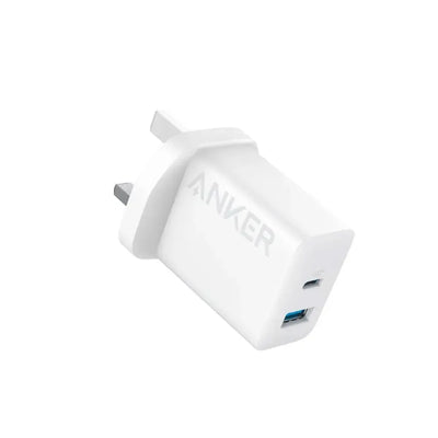 شاحن انكر 312 بمنفذي يو اس بي اي و يو اس بي سي وبقدرة شحن سريع 20 واط | Anker 312 Fast Charger 20W – Dual Port USB-C & USB-A Charger