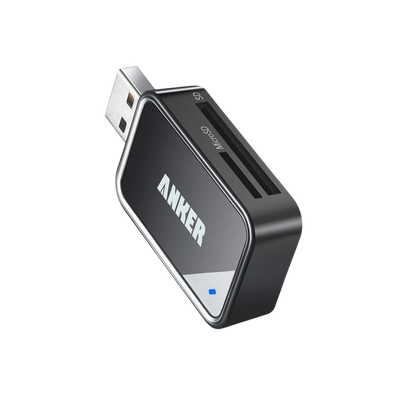 Xwendevanê Karta Bîranînê ya Anker 2-di-1 | Xwendevanê Karta Bîranînê ya Anker 2-di-1 USB 3.0 ji bo Kartên SD û MicroSD