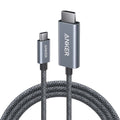 كيبل انكر نانو يو اس بي سي الى اج دي ام اي بدقة 4K, بطول 1.8م | Anker Nano USB-C to HDMI Cable 6ft, 4K@60Hz