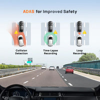 كاميرا سيارة أمامية وخلفية 2K مع GPS وWi-Fi ورؤية ليلية ذكية | Dual Dash Cam 2K Front & Rear with GPS, Wi-Fi & Night Vision