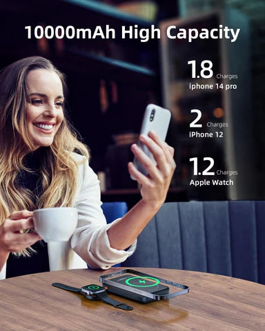 INNOSTYLE PowerMag Duo 2-in-1 10000mAh Magnetic Powerbank | باور بانك مغناطيسي 10000 مللي أمبير