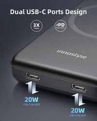 INNOSTYLE PowerMag Duo 2-in-1 10000mAh Magnetic Powerbank | باور بانك مغناطيسي 10000 مللي أمبير
